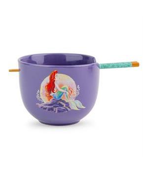 Disney The Little Mermaid Ariel 20-Ounce Ceramic Ramen Bowl and Chopstick Set