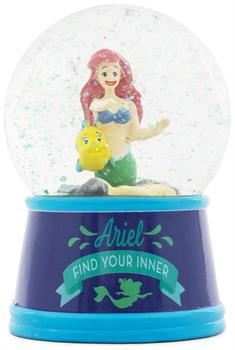 Disney The Little Mermaid Ariel and Flounder Light-Up Snow Globe | 6 Inches Tall