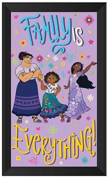 Disney Encanto "Family Is Everything" 10 x 18 Inch Framed MDF Wall Art