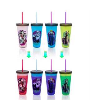 Disney Villains Color-Changing Plastic Tumblers | Set of 4