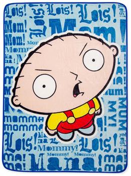 Family Guy Stewie Griffin "Mama" Raschel Throw Blanket | 45 x 60 Inches