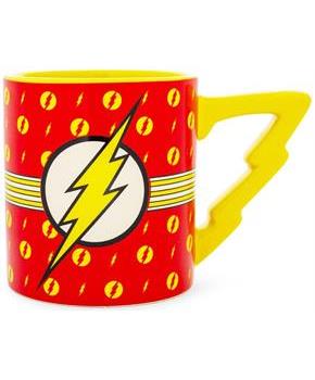 DC Comics The Flash Logo Ceramic Mug With Lightning Bolt Handle | Holds 20 Ounce