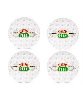 Friends Central Perk Logo 10-Inch Melamine Dinner Plates | Set of 4