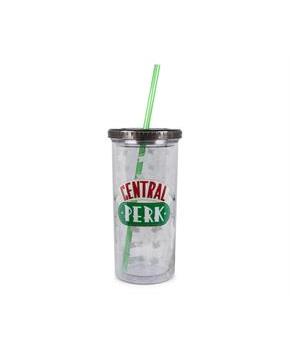 Friends Central Perk Cold Cup with Lid and Straw | Holds 20 Ounces