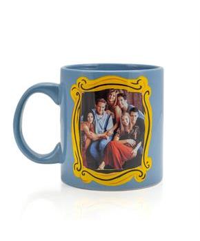 Friends Blue Coffee Mug | Friends Group In Monica's Frame | Cup Holds 20 Ounces