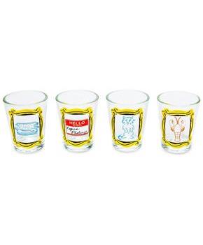 Friends Framed Icons 1.5-Ounce Mini Shot Glasses | Set of 4
