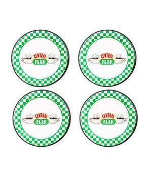 Friends Central Perk Checkerboard Logo 10-Inch Melamine Dinner Plates | Set of 4