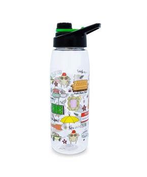 Friends Icons 28-Ounce Plastic Water Bottle w/ Screw Lid