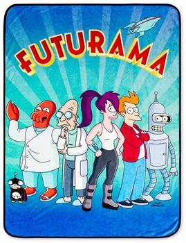 Futurama Planet Express Crew Fleece Throw Blanket | 45 x 60 Inches