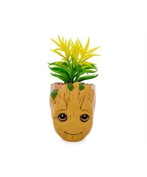 Marvel Guardians of the Galaxy Groot 4.8 x 4.25 x 7.6 Inch Ceramic Planter w/ Artificial Plant