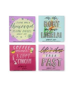 Gilmore Girls Quotes Glass Coasters | Set of 4