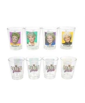 The Golden Girls "Thirsty Salty Extra Savage" 1.5-Ounce Mini Glasses | Set Of 4