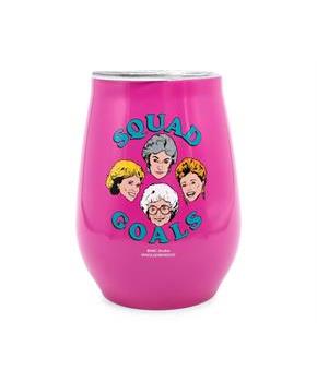 The Golden Girls "Squad Goals" 10-Ounce Stainless Steel Stemless Tumbler w/ Lid