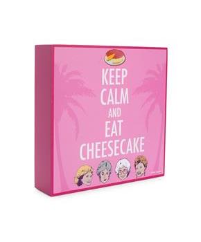 The Golden Girls Keep Calm And Eat Cheesecake 6 x 6 Inch Wood Box Sign