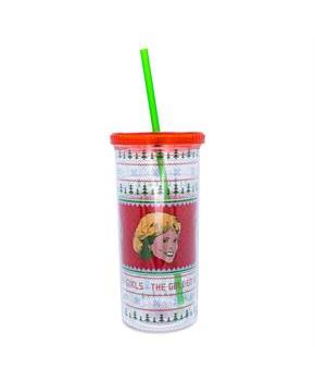 The Golden Girls Holiday Sweater Carnival Cup With Lid and Straw