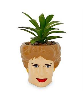 The Golden Girls Blanche 3-Inch Ceramic Mini Planter With Artificial Succulent