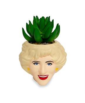 The Golden Girls Rose 3-Inch Ceramic Mini Planter With Artificial Succulent