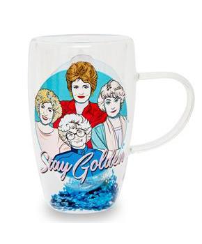 The Golden Girls "Stay Golden" Double-Walled Glass Mug | Holds 15 Ounces