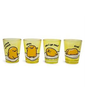 Gudetama Sleepy 1.5-Ounce Mini Glass Cups | Set Of 4