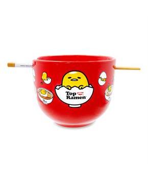 Sanrio Gudetama x Nissin Top Ramen 20-Ounce Noodle Bowl and Chopstick Set