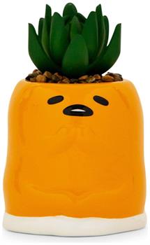 Sanrio Gudetama Meditation 3-Inch Mini Planter With Artificial Succulent