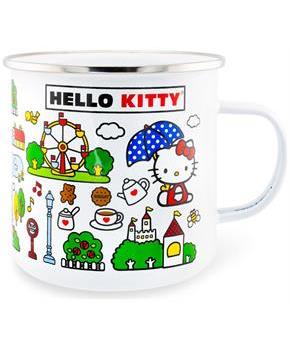Sanrio Hello Kitty Destination Town Enamel Camper Mug | Holds 21 Ounces