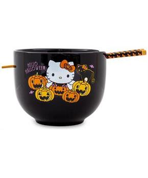 Sanrio Hello Kitty Pumpkins 20-Ounce Ramen Bowl and Chopstick Set