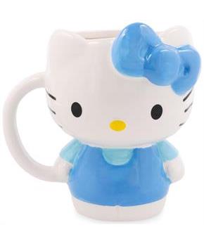 Sanrio Hello Kitty Blue Sculpted Ceramic Mug | Holds 20 Ounces