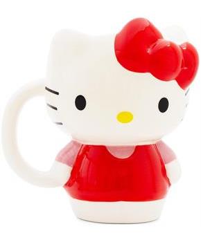 Sanrio Hello Kitty Red Dress Sculpted Ceramic Mug | Holds 20 Ounces