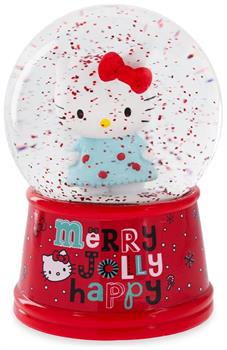 Sanrio Hello Kitty "Merry Holly Happy" Snow Globe | 6 Inches Tall
