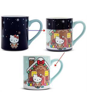 Sanrio Hello Kitty Holiday Gingerbread House Heat-Reveal Mug | Holds 14 Ounces