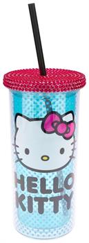 Sanrio Hello Kitty Polka Dots Carnival Cup With Lid and Straw | Holds 20 Ounces