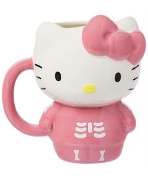 Sanrio Hello Kitty Pink Skeleton Costume 20 Ounce 3D Sculpted Ceramic Mug