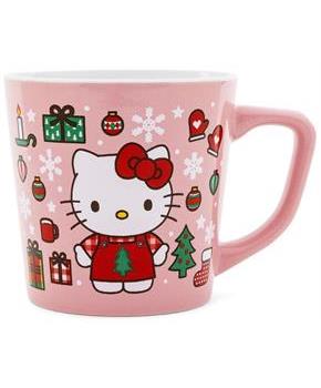 Sanrio Hello Kitty Holiday Celebration Ceramic Latte Mug | Holds 17 Ounces