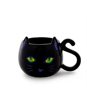 Disney Hocus Pocus Black Cat Sculpted Ceramic Mug | Holds 20 Ounces