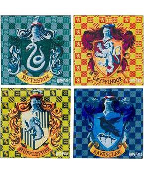 Harry Potter House 4 Piece Glass Coaster Set