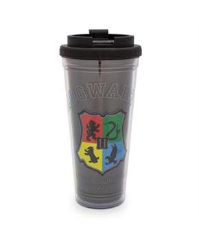 Harry Potter Hogwarts Crest Plastic Tumbler With Lid | Holds 24 Ounces