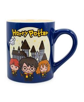 Harry Potter Chibi Trio Scene Ceramic Mug | Holds 14 Ounces