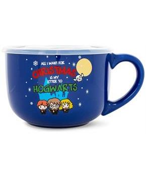 Harry Potter Holiday Golden Trio Soup Mug With Vented Lid | Holds 24 Ounces