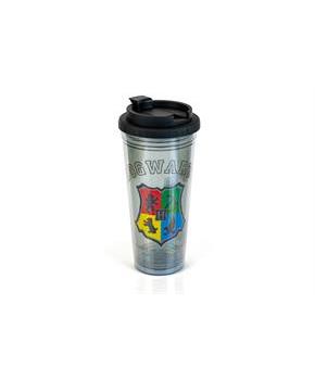 Harry Potter Hogwarts Crest 24oz Double Walled Plastic Travel Mug