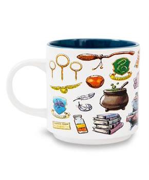 Harry Potter Hogwarts Allover Icons Ceramic Stacking Mug | Holds 13 Ounces