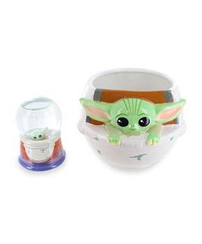 Star Wars The Mandalorian 20oz Sculpted Mug & 55mm Snow Globe Set