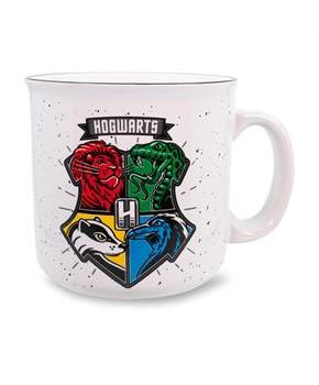 Harry Potter Hogwarts Crest Ceramic Camper Mug | Holds 20 Ounces