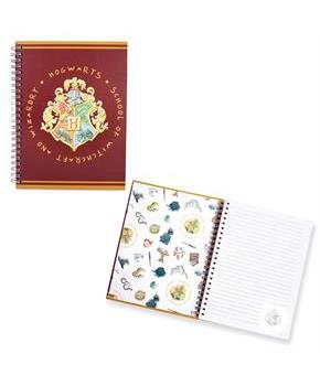 Harry Potter Vintage Hogwarts Crest Hardcover Spiral Journal Notebook