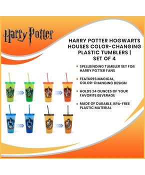 Harry Potter Hogwarts Houses Color-Changing Plastic Tumblers | Set Of 4