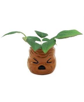 Harry Potter Mandrake Face 6 Inch Ceramic Planter with Faux Plant