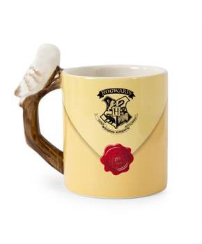 Harry Potter Envelope Ceramic Mug With Sculpted Hedwig Handle | Holds 20 Ounces