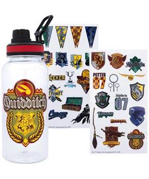 Harry Potter Quidditch 32-Ounce Water Bottle and Sticker Set