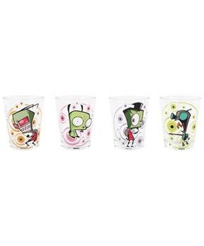 Invader Zim Characters 2-Ounce Mini Shot Glasses | Set of 4