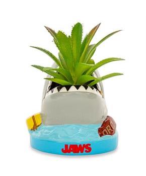 JAWS Shark 4-Inch Ceramic Mini Planter With Artificial Succulent